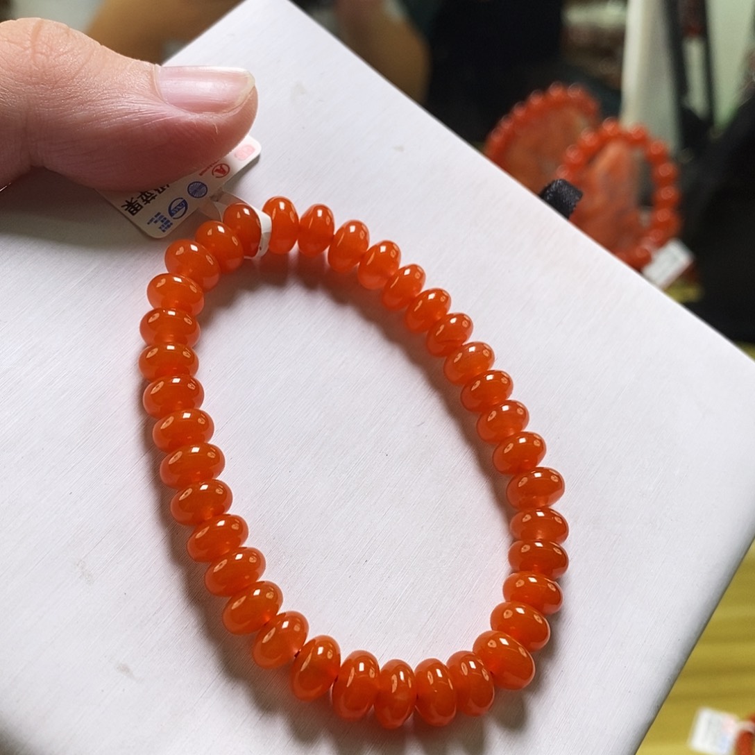 南红玛瑙未镶嵌手链