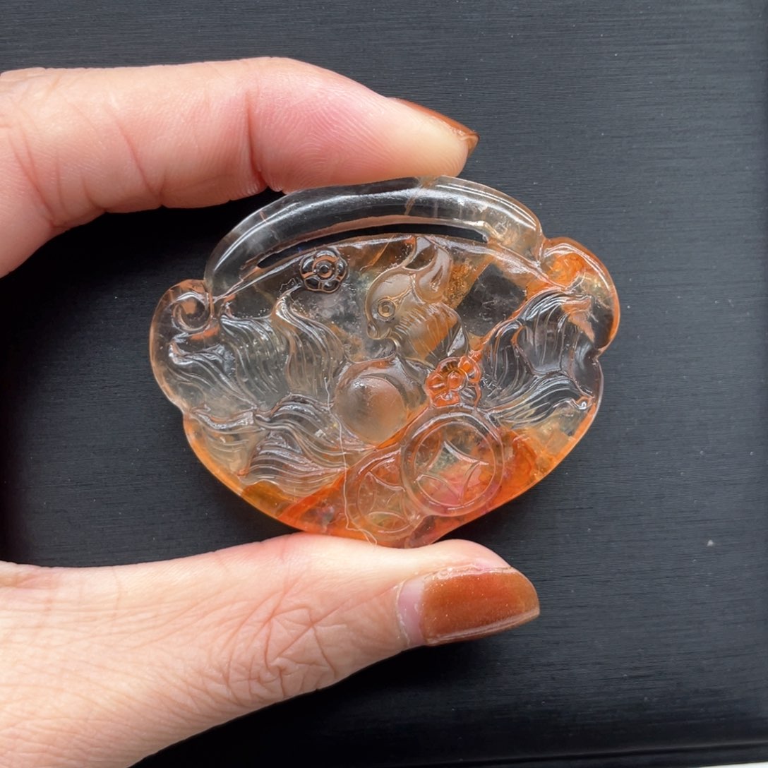 水晶吊坠(不含链)未镶嵌花*?