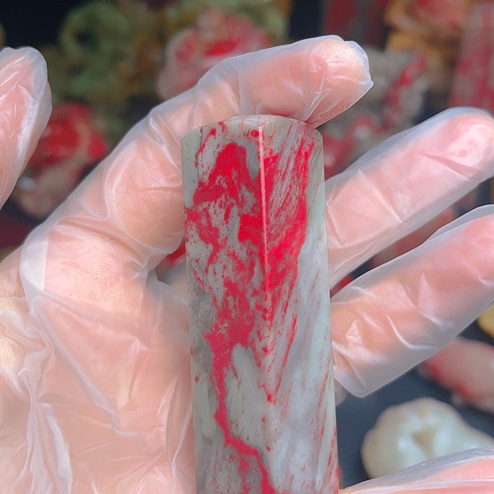 昌化鸡血石执***年昌化鸡血石精品印章