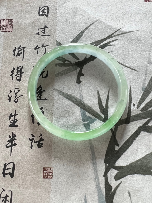 H655-五六➕缅甸翡翠手镯时尚冰女款