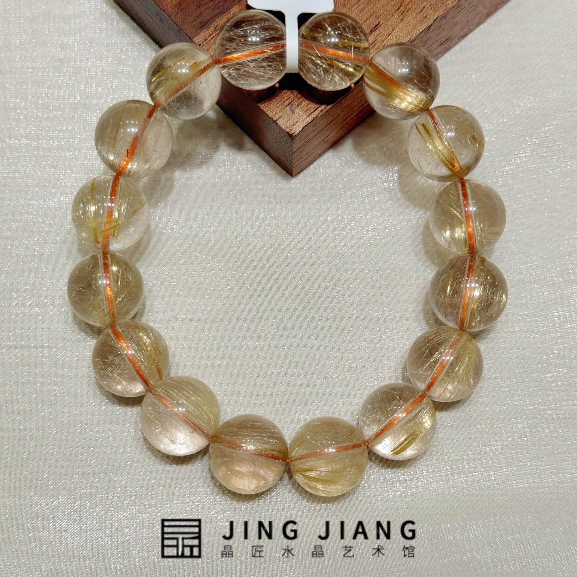 晶匠发晶手串13mm+ 编号H-JP57131