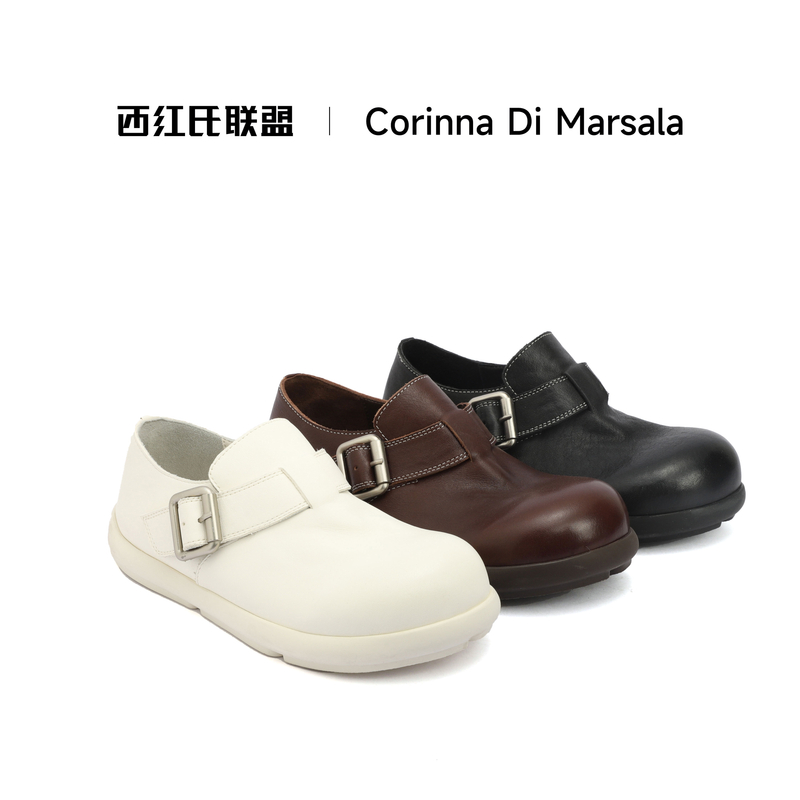 【西红氏联盟】春夏新款舒适马皮勃肯鞋跟高2cm半码拍大