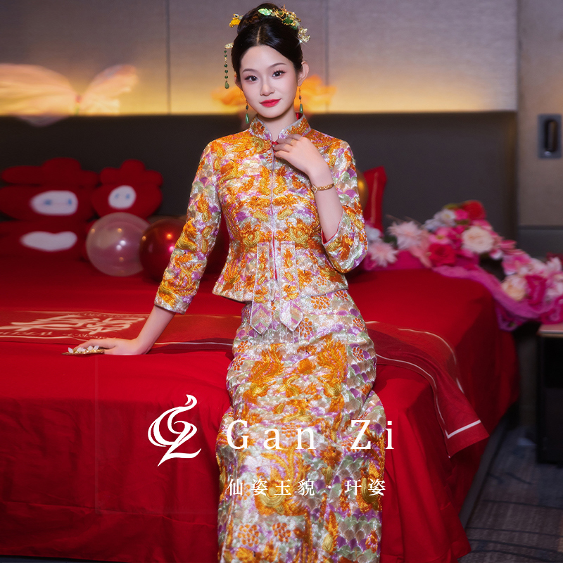 龙凤褂婚服2025新款高端重工满绣褂皇中式新娘结婚嫁衣敬酒秀禾服