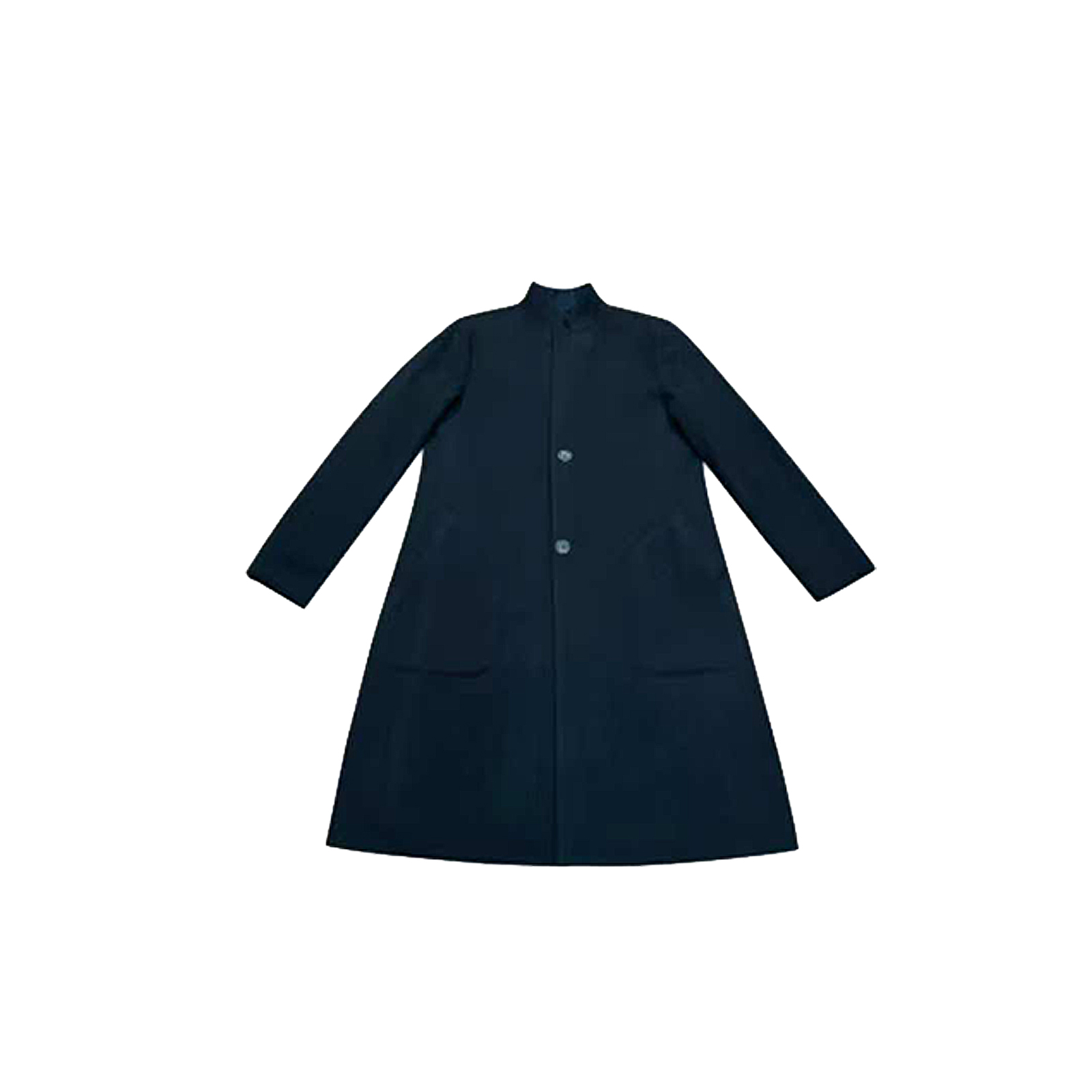 【大圈】立领双面穿绵羊毛混纺长款大衣 LO063