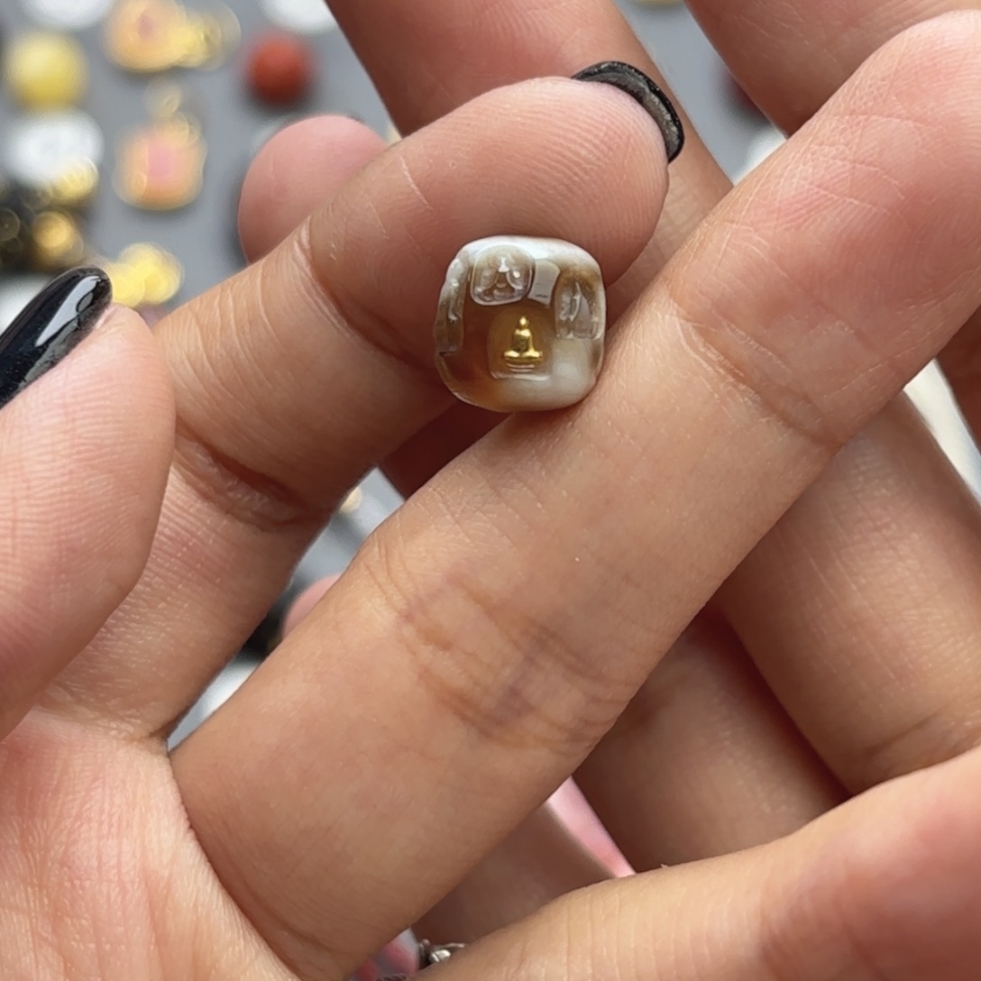 玛瑙/玉髓未镶嵌文玩配饰10mm的串