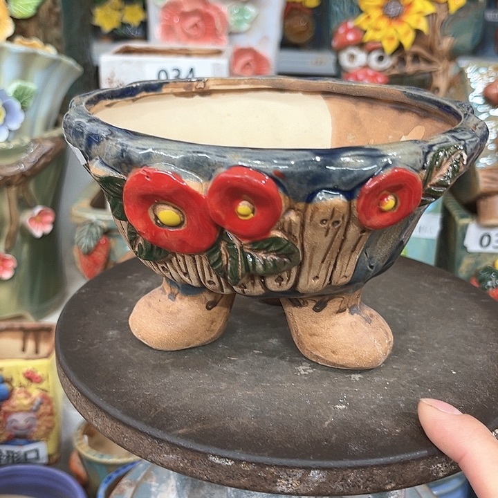 紫砂花盆粗陶材质多肉花盆