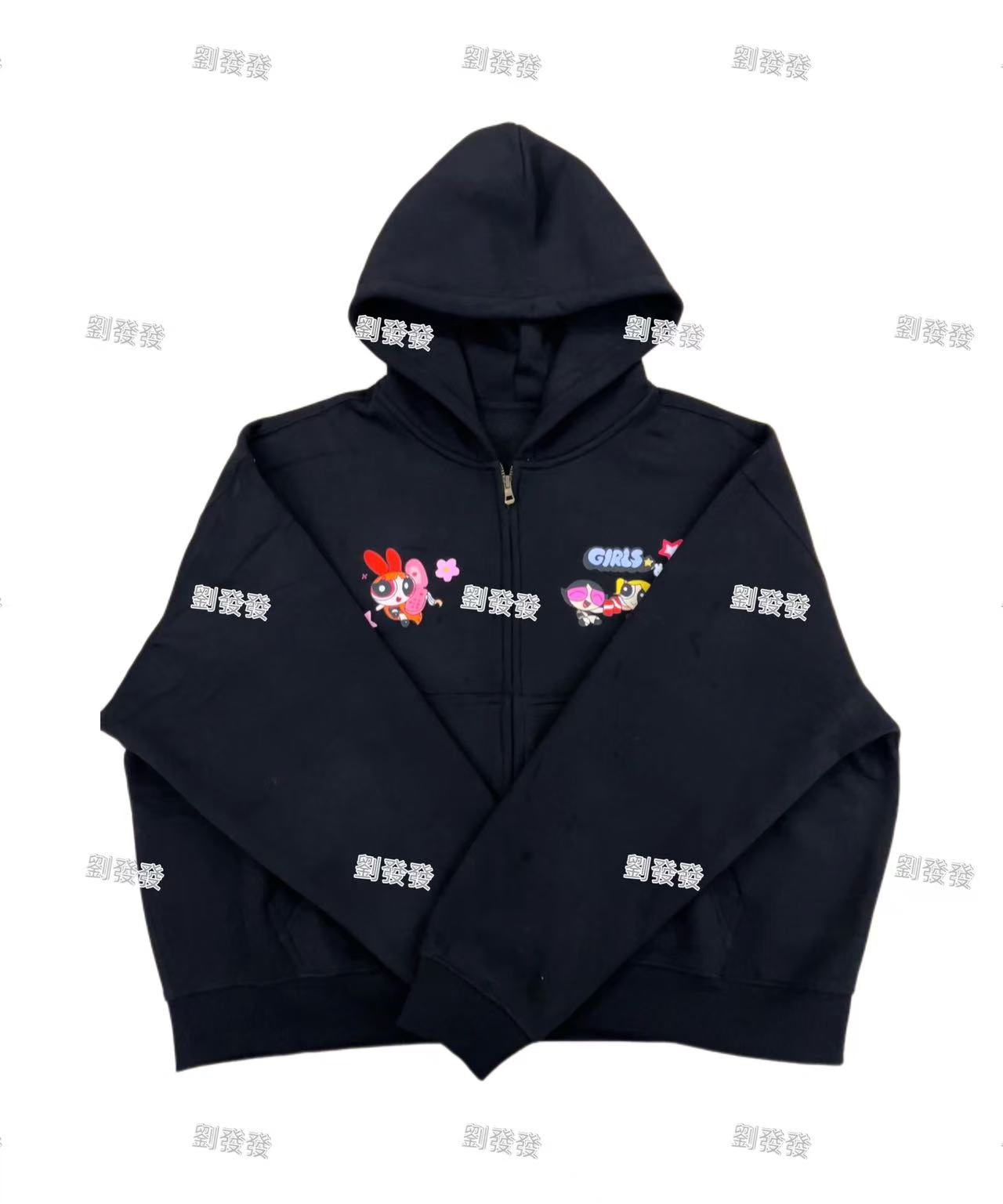 【劉發發】K063【小女警外套】新款宽松连帽洋气时尚百搭短款外套