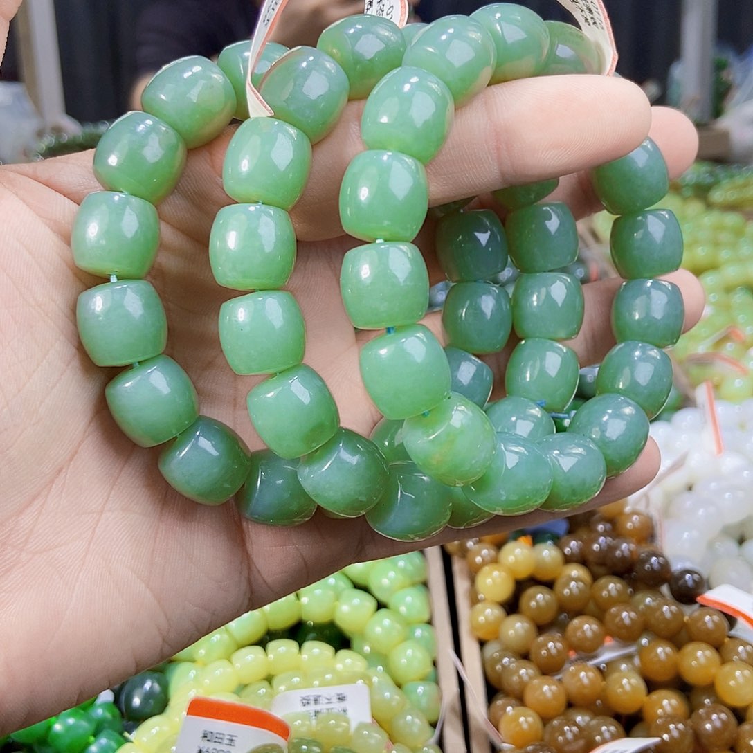 手串未镶嵌和田玉纯天然卡14新疆且末料且末蓝多样性发一