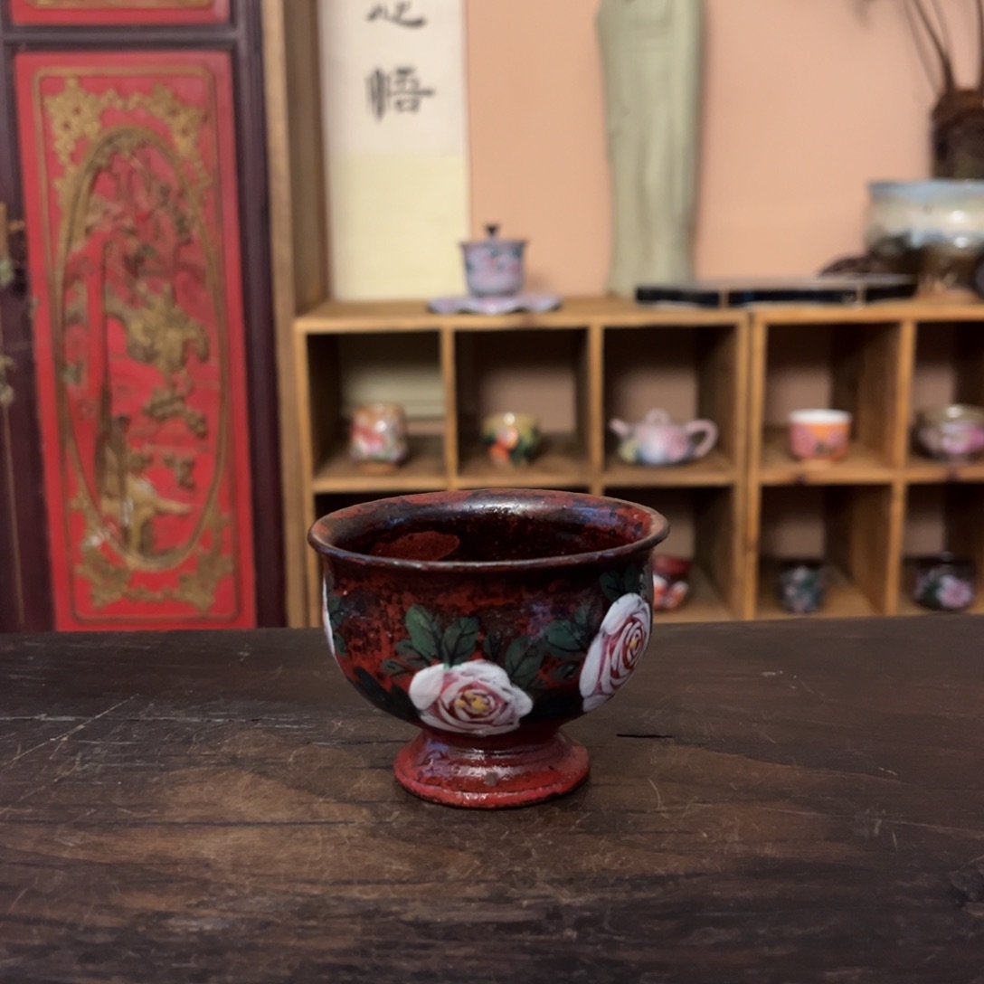 柴烧纯手工手绘陶瓷