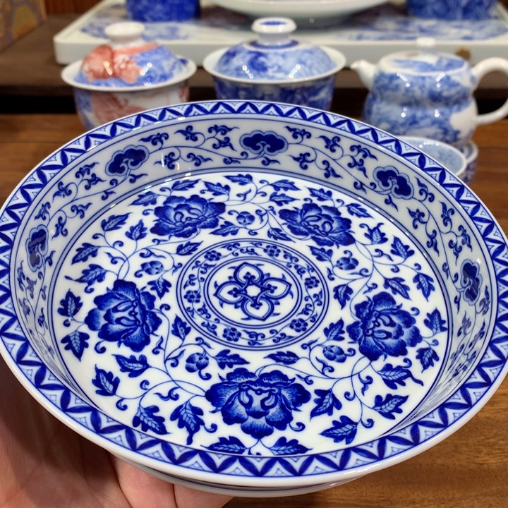 晓月柴窑 缠枝壶承