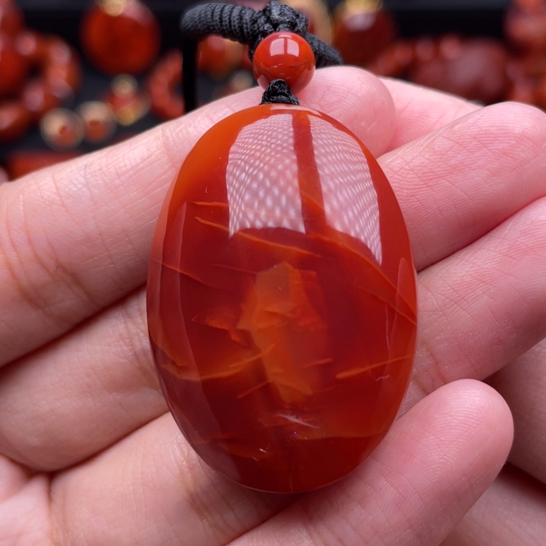 南红玛瑙未镶嵌珠宝奇石蛋面吊坠