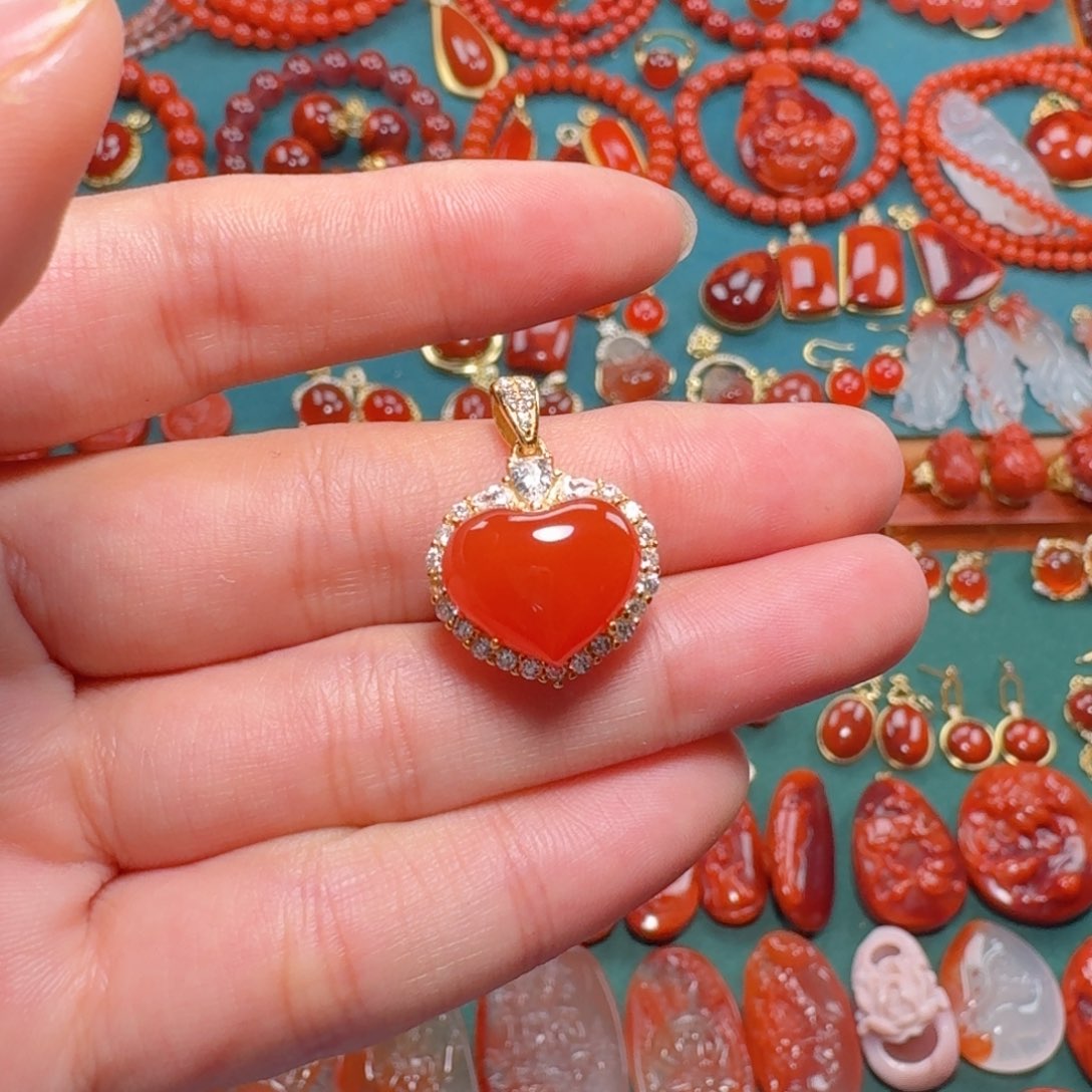 南红玛瑙南红银S925镶嵌