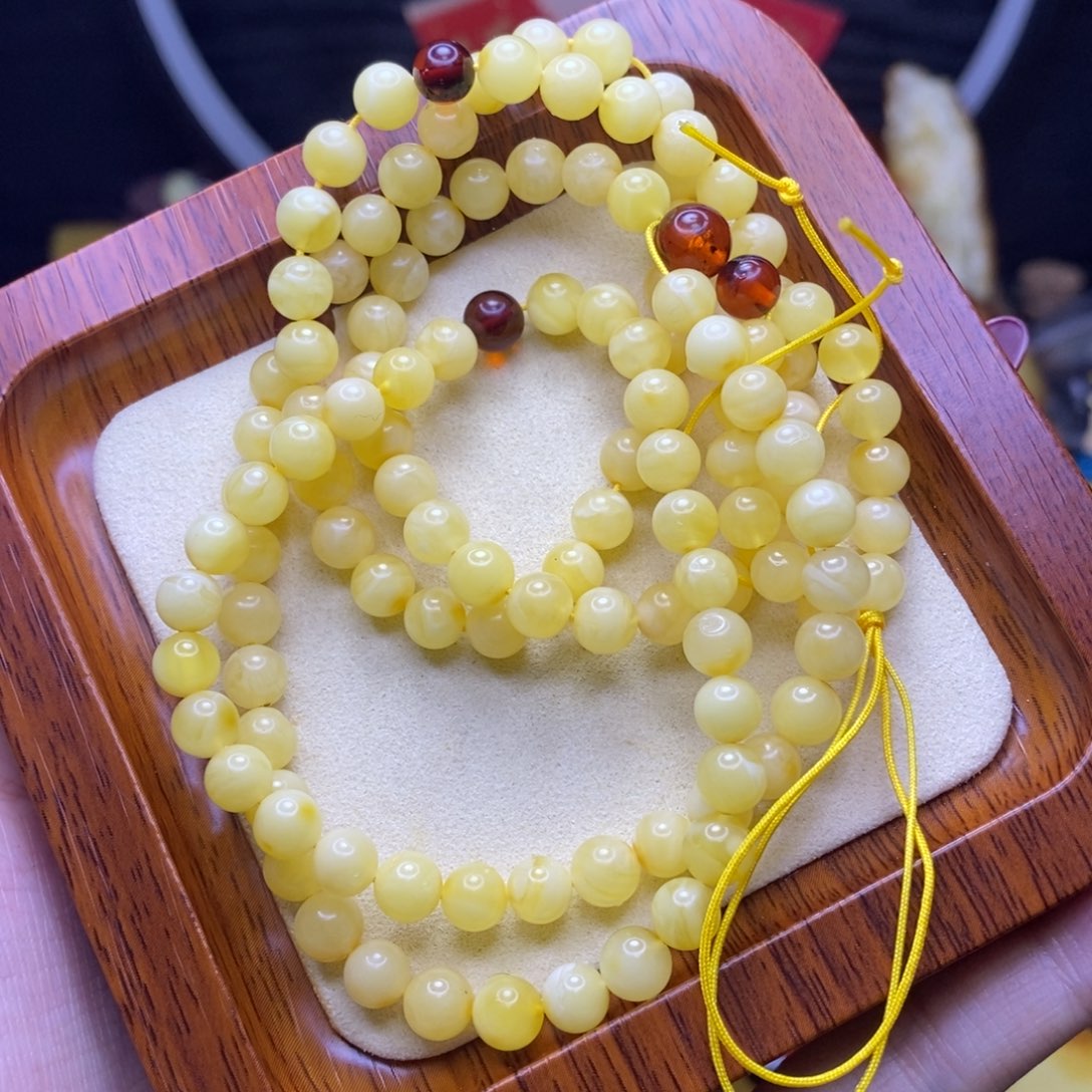 蜜蜡颈饰未镶嵌宝*陈