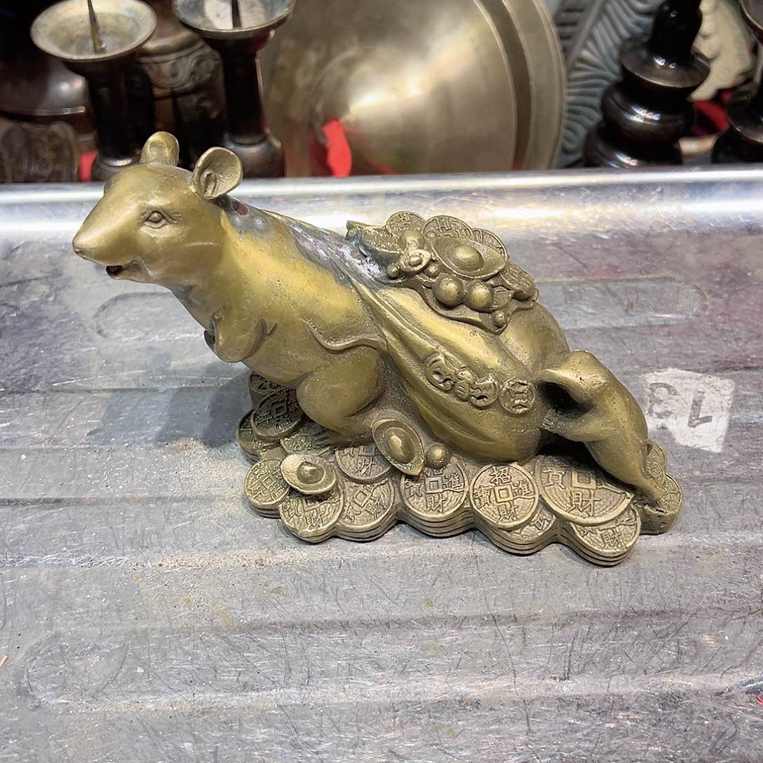 黄铜摆件，文房摆件