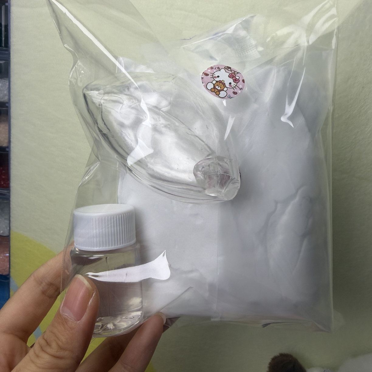 材料包/6cm球皮2个/扎带10/粘土50g左右/软水