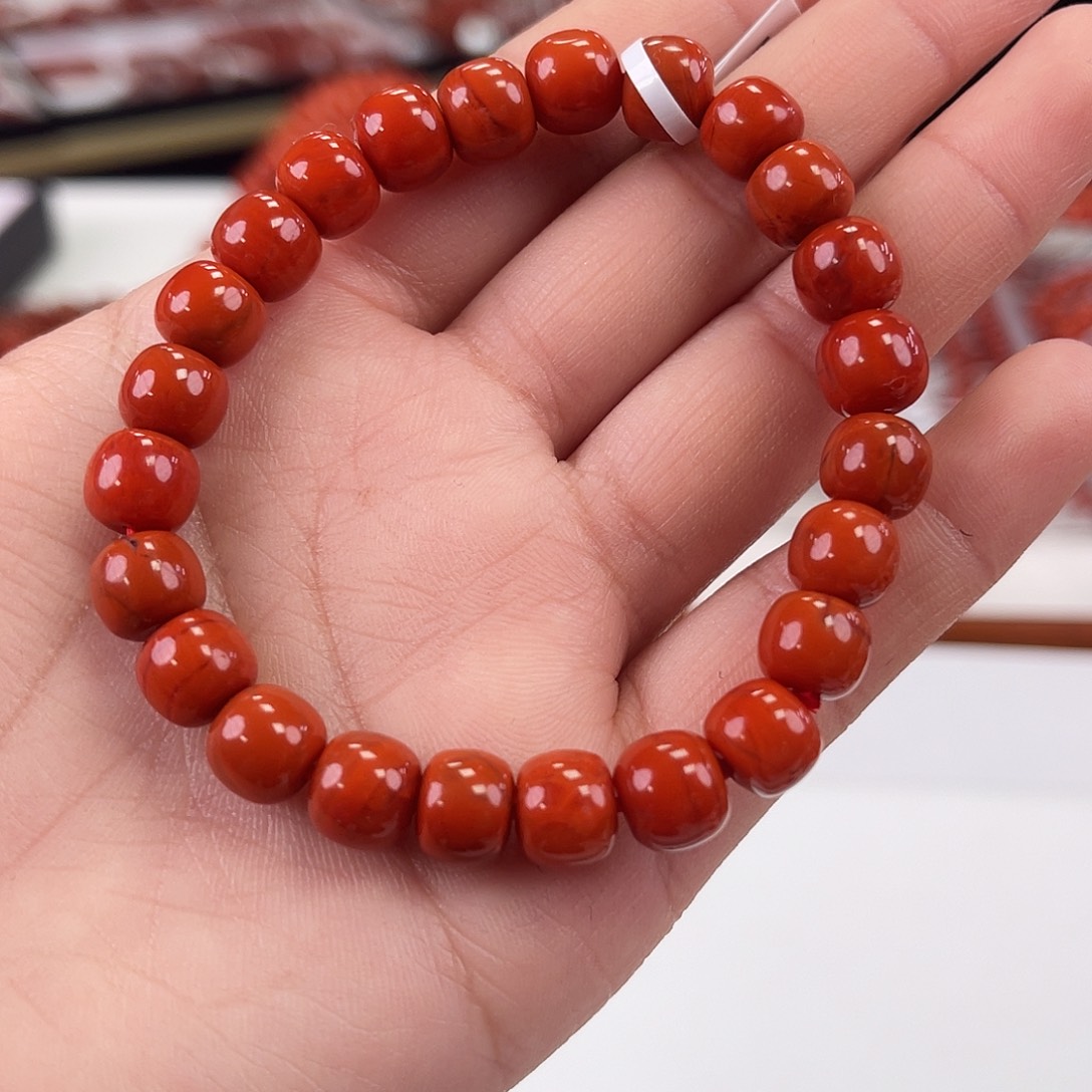 南红玛瑙川料老型单圈8未镶嵌