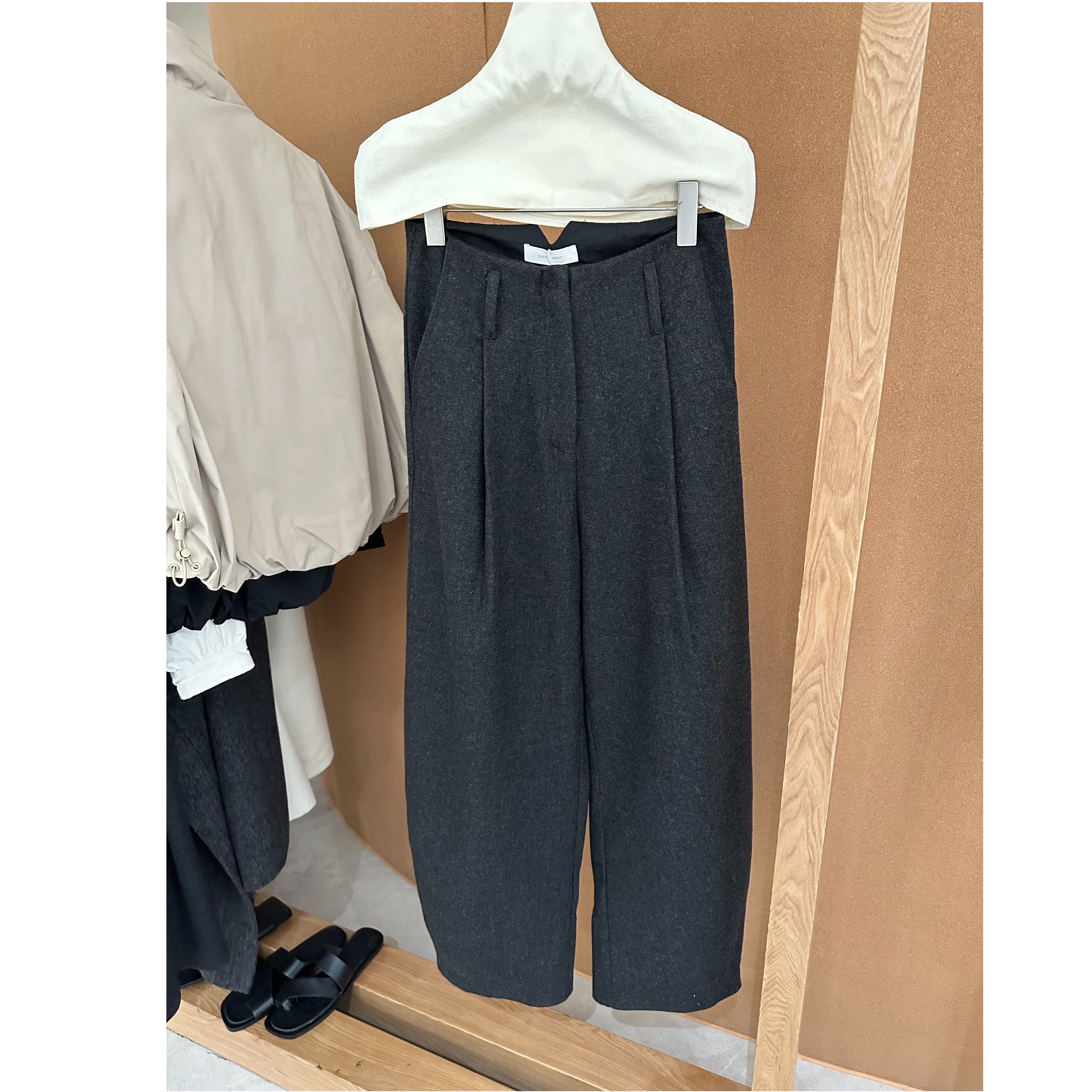 【NO退NO换】鑫燃KIKI 复古百搭羊毛显瘦休闲裤 2481332 MHT