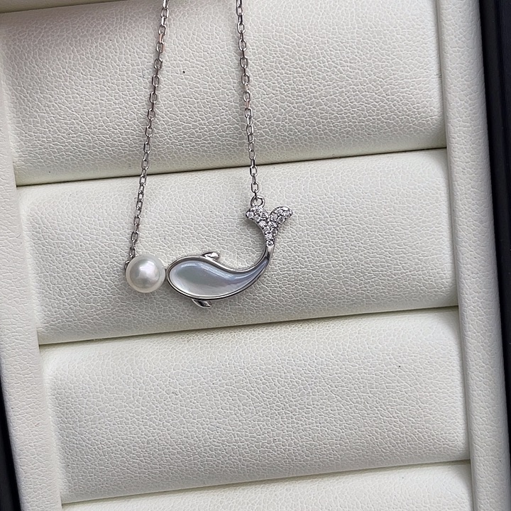 淡水珍珠颈饰银S925镶嵌