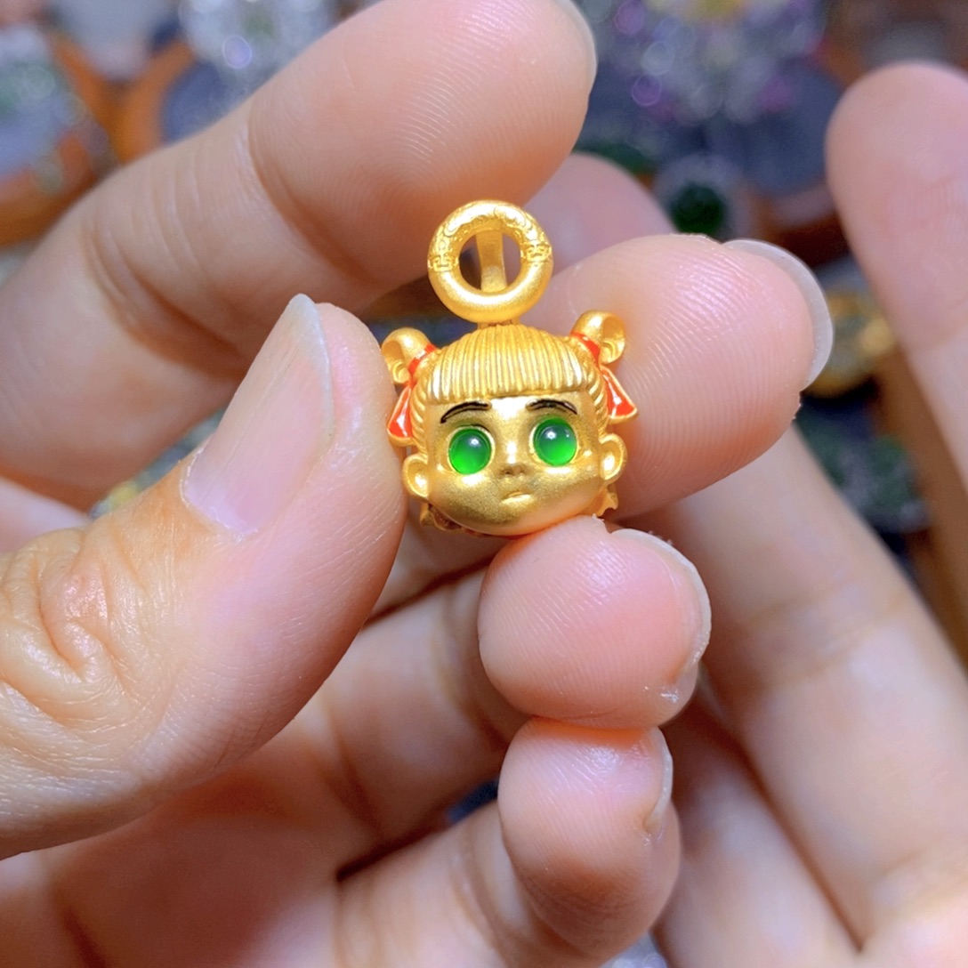 翡翠颈饰银S925镶嵌天然翡翠