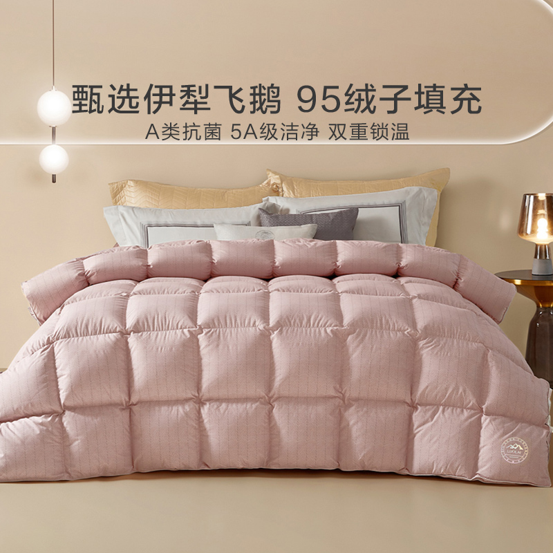 罗莱家纺冰川飞鹅A类95鹅绒冬被保暖阻螨加厚秋冬被子被芯