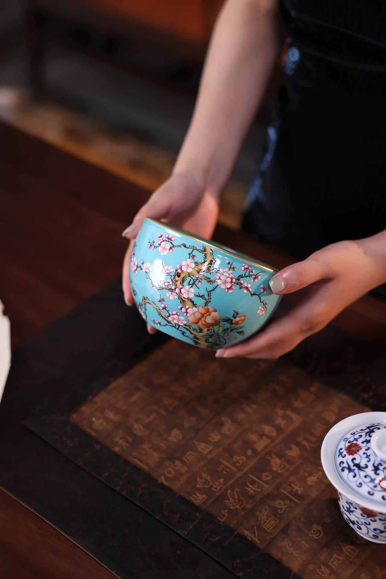 【润老板·静窑】松石绿花卉水洗