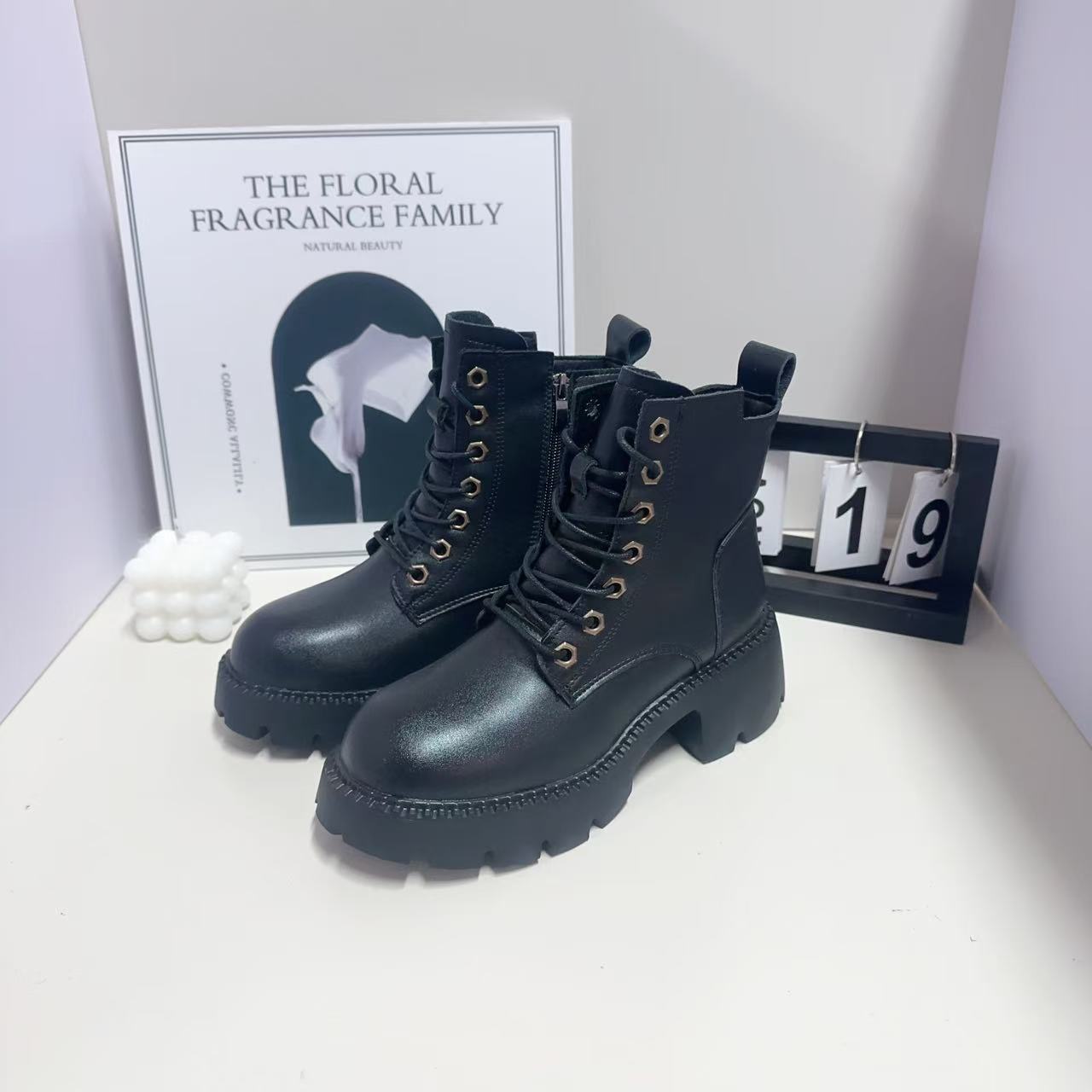 靴女冬季新款女鞋棉鞋加绒厚底高跟短靴R 8866