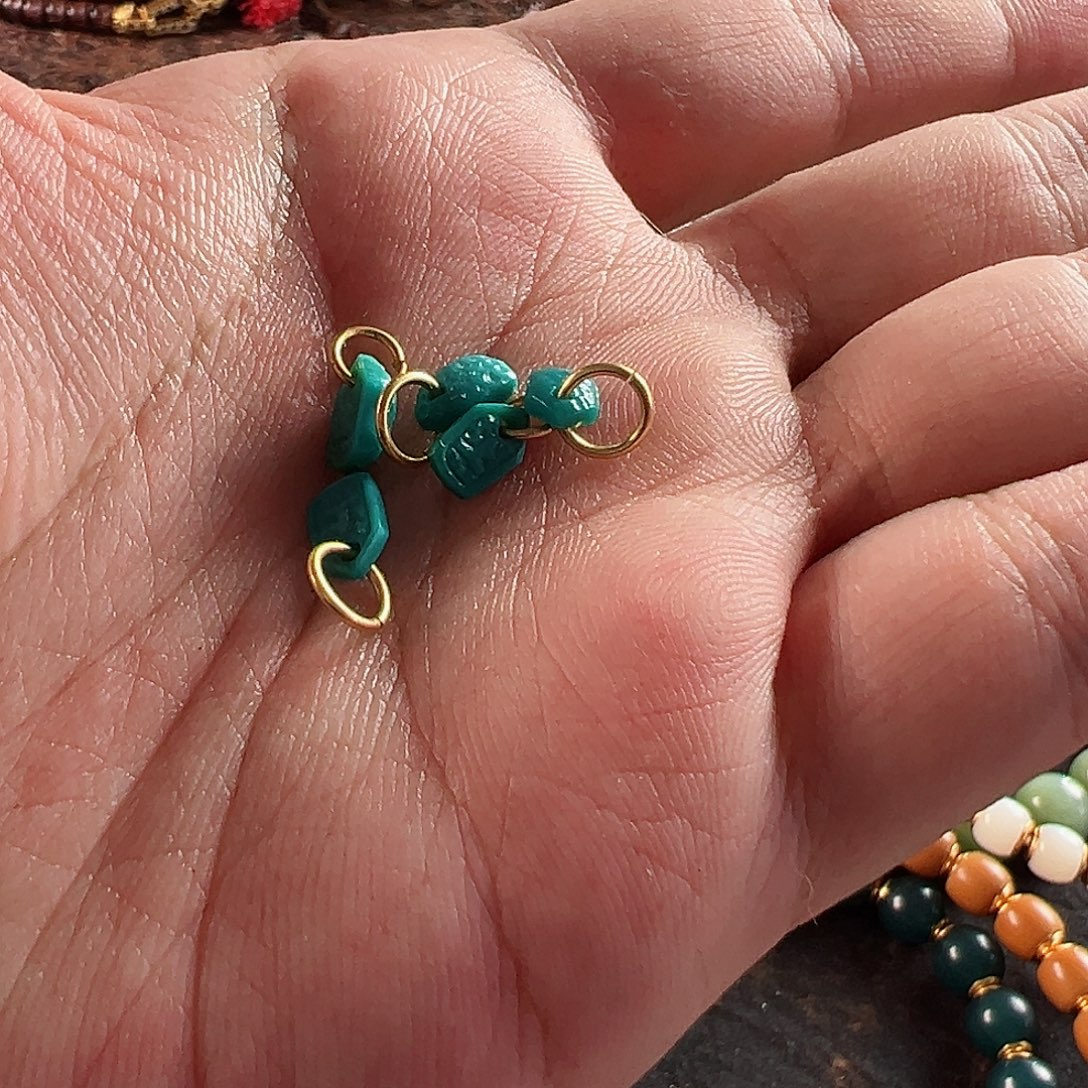 绿松石合金侧挂绿松石