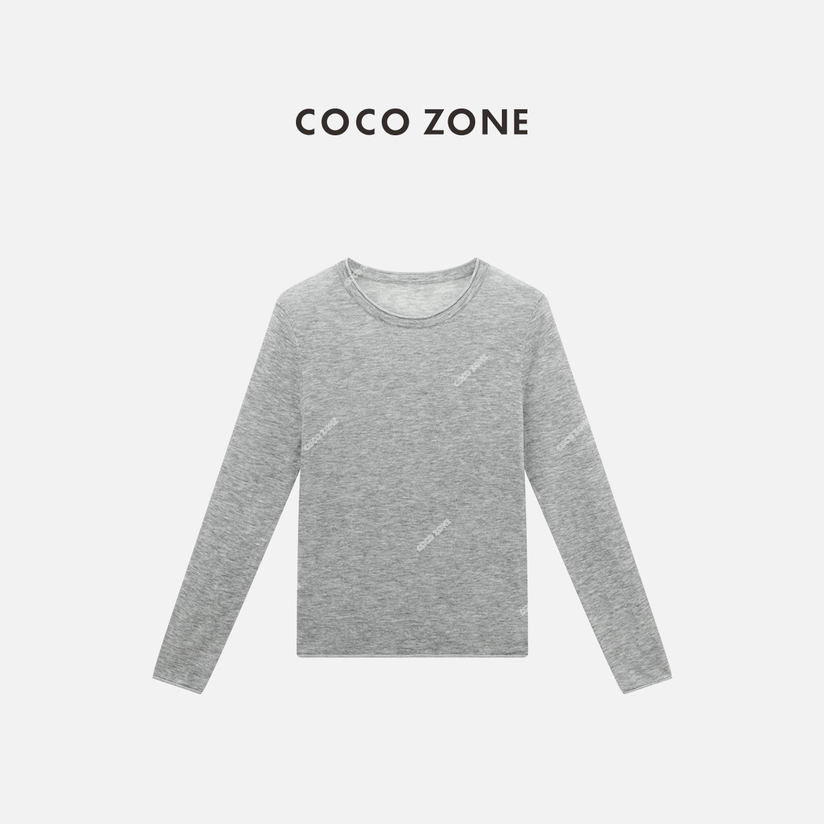 COCO ZONE 刘一一 100绵羊毛圆领针织衫长袖上衣CC2B1211