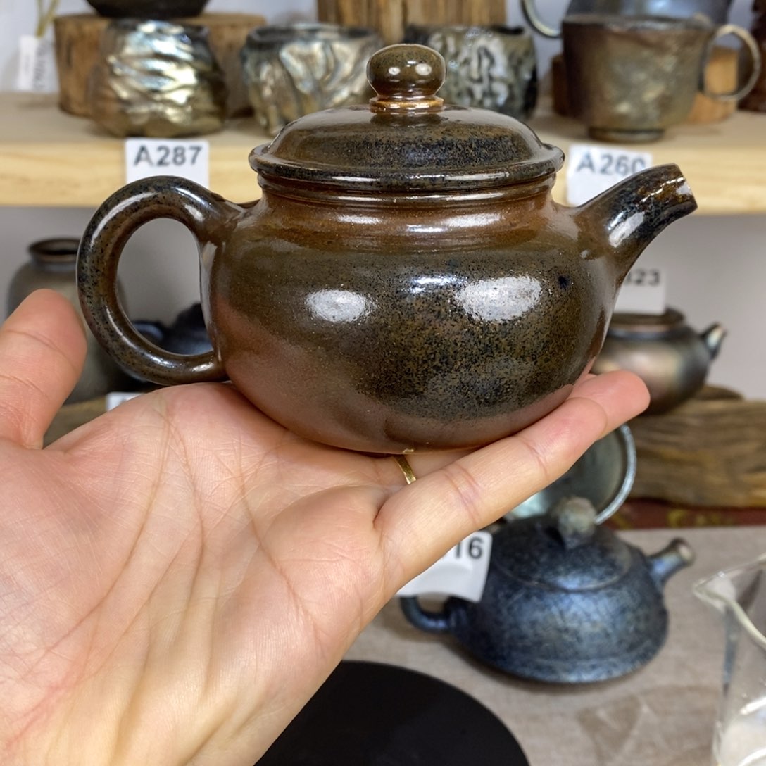 建水紫陶柴烧茶壶