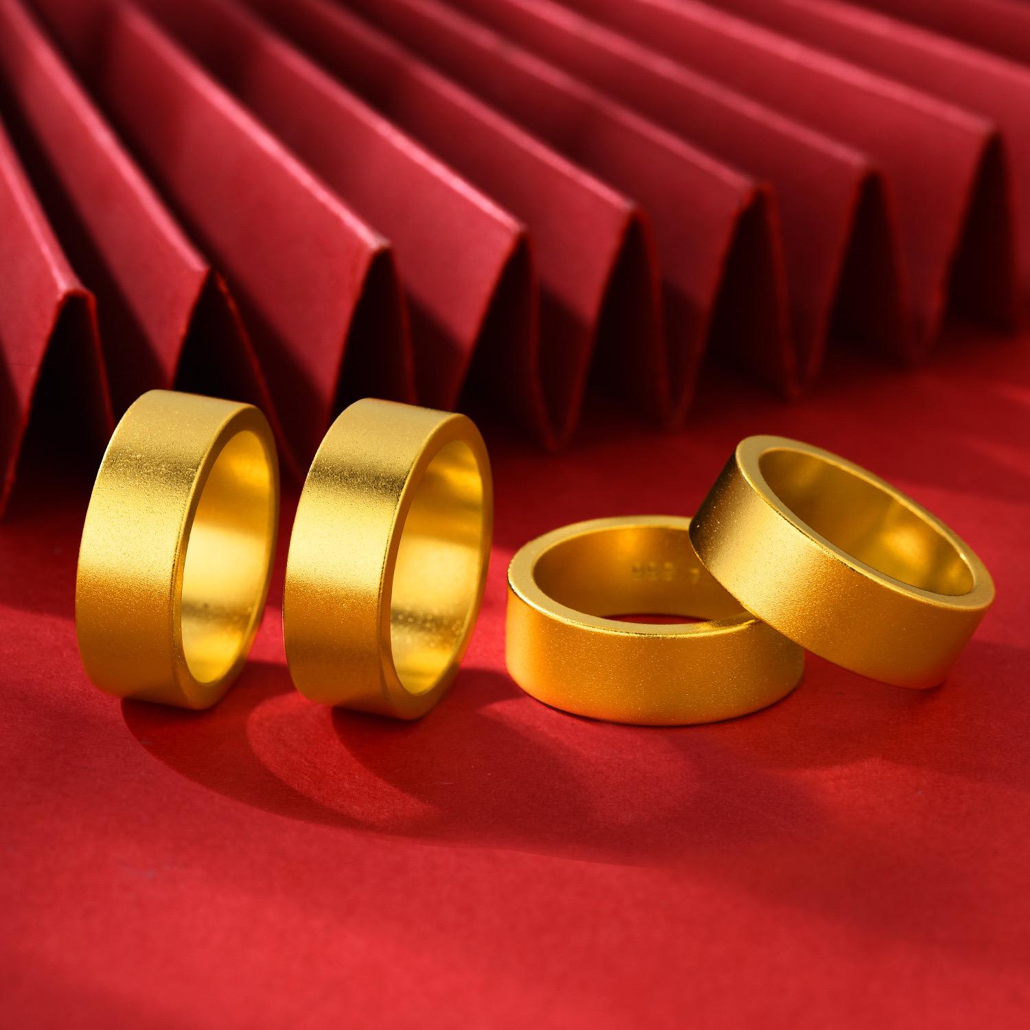 铜合金戒指 【古法传承平底戒指】情侣戒指哑光素面简约时尚男士   