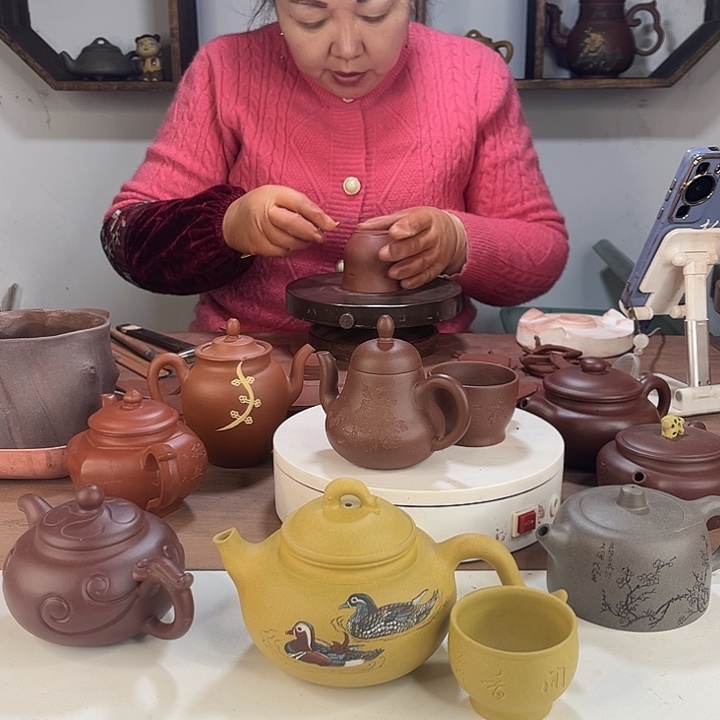 紫砂茶壶底槽清思婷