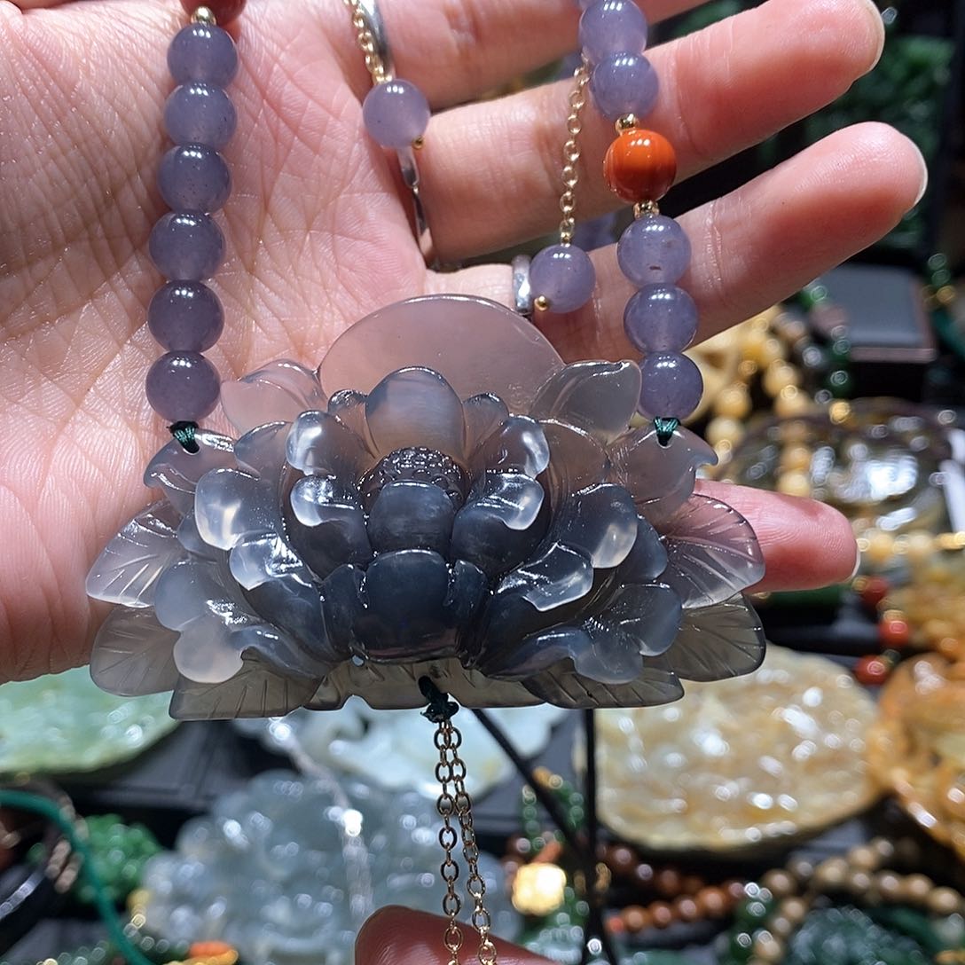 未镶嵌岫玉毛衣链