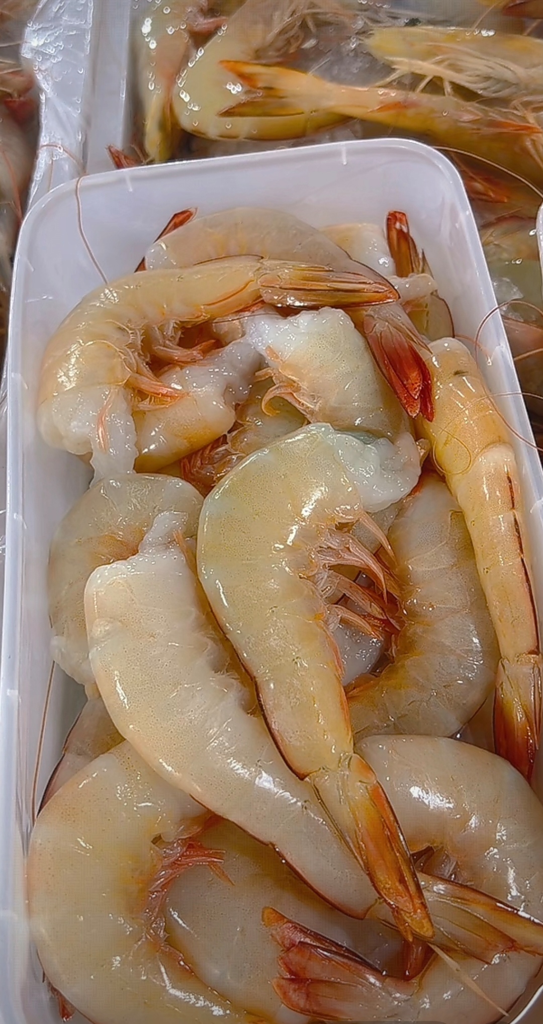 北海 野生刚回港现剥明虾尾，500克一盒