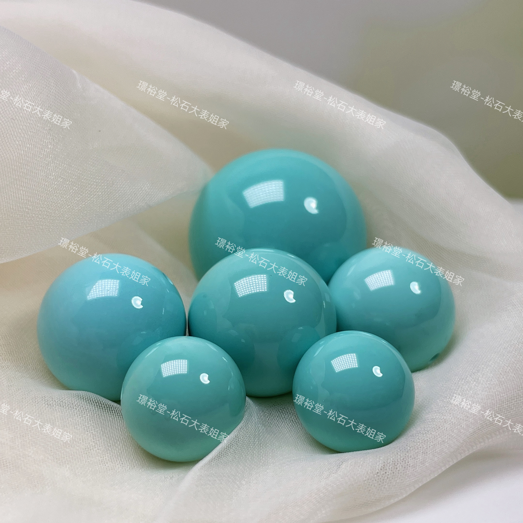 【松石大表姐】湖北真原矿小众珠宝绿松石高瓷精品圆珠