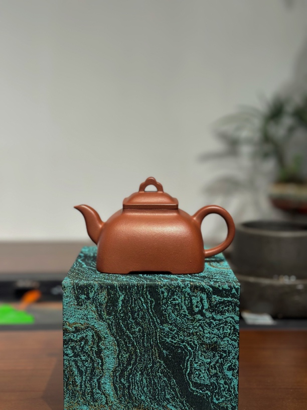 当代 觚棱黄龙山紫泥240cc手工镶接成型宜兴紫砂壶茶具定制全手工