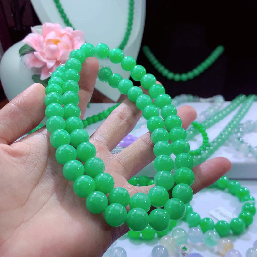 翡翠手链未镶嵌天然缅甸翡翠