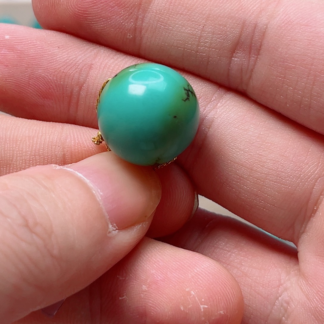 绿松石15.8圆珠未镶嵌