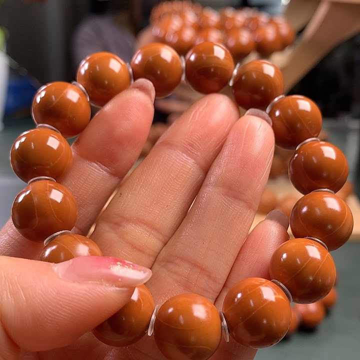 橄榄核手串1.4水晶核