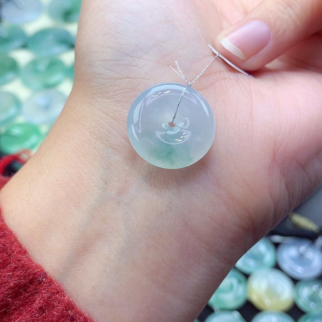 翡翠颈饰未镶嵌尺寸19-5.9