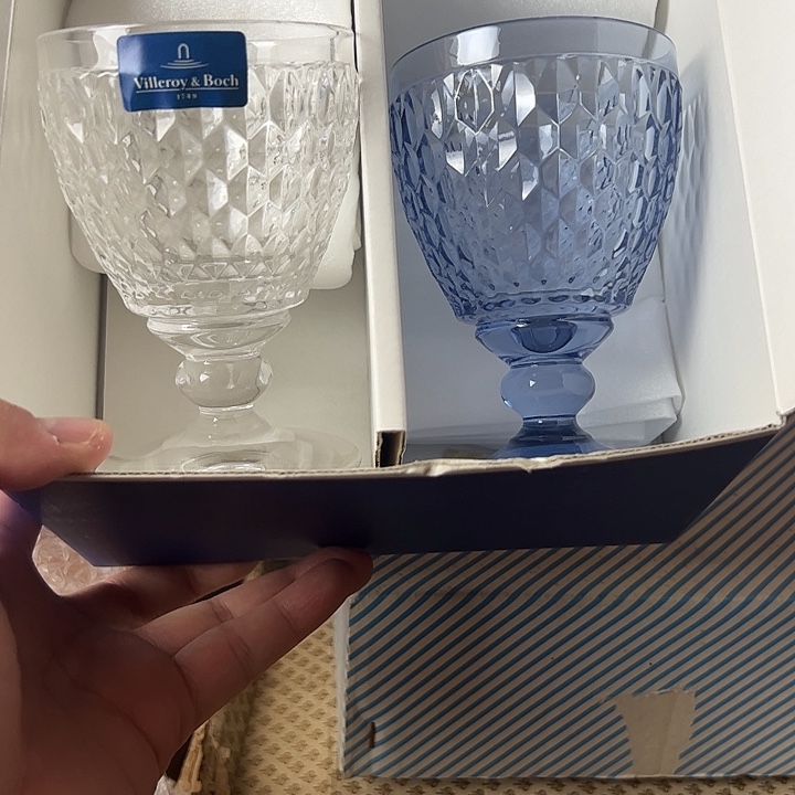 瓷片唯宝水晶杯全新原盒