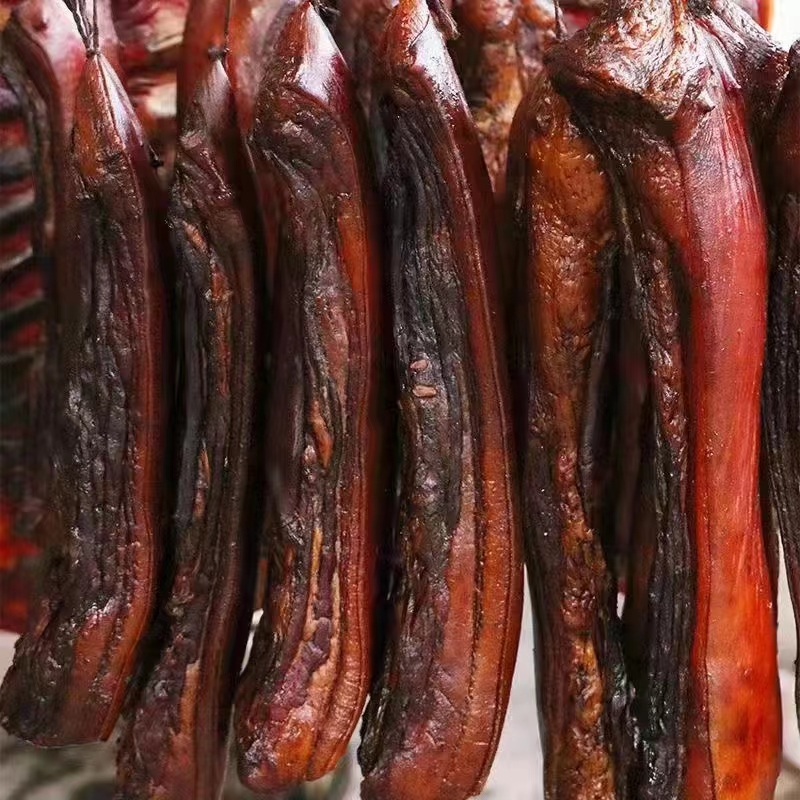贵州特产腊肉农家自制柴火烟熏正宗五花腊肉咸香口味果木熏制
