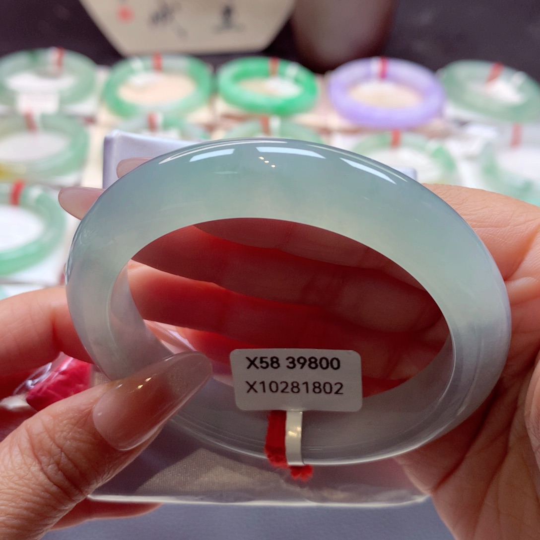 翡翠手镯未镶嵌正圈58（22号）89