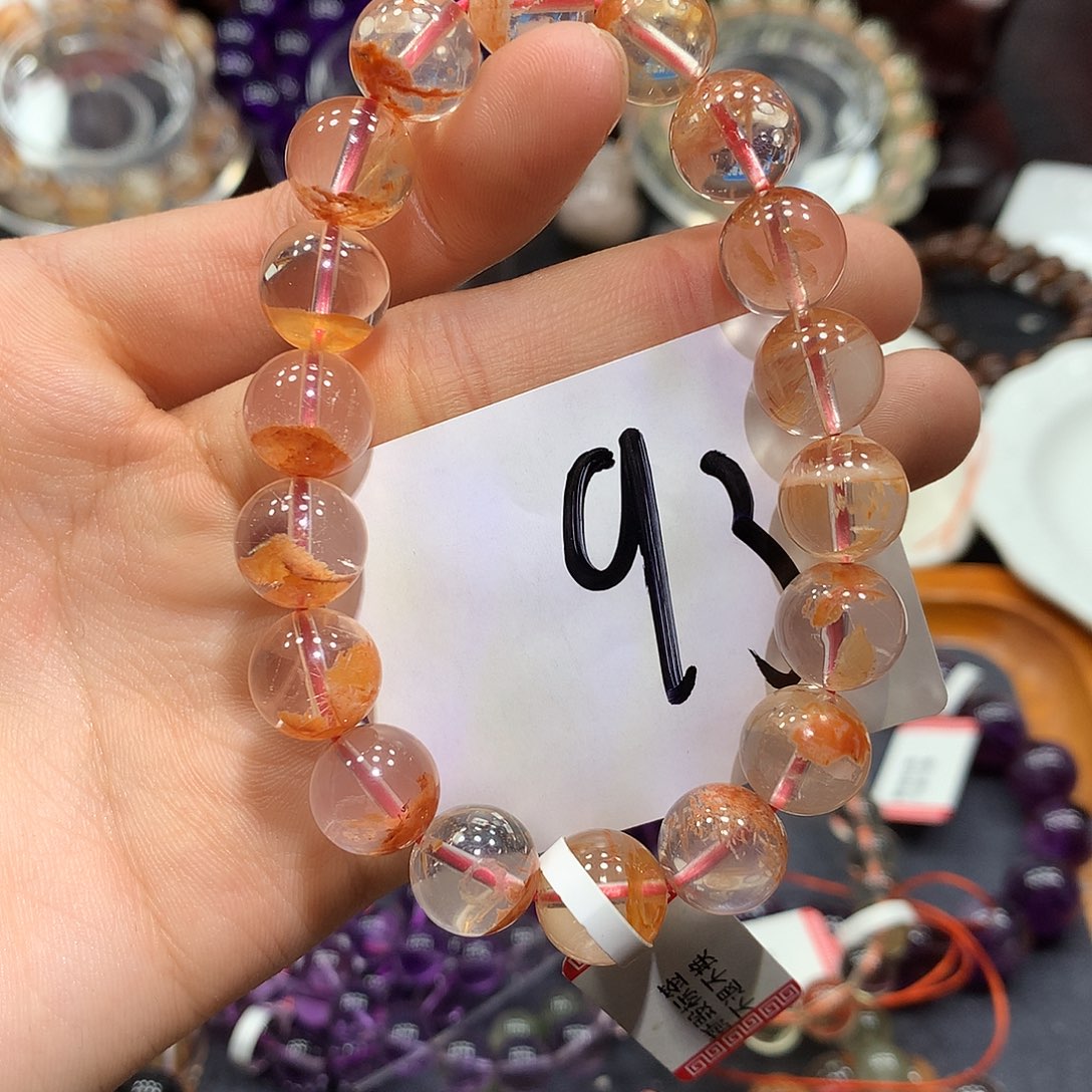 烟晶手链银S925镶嵌天然