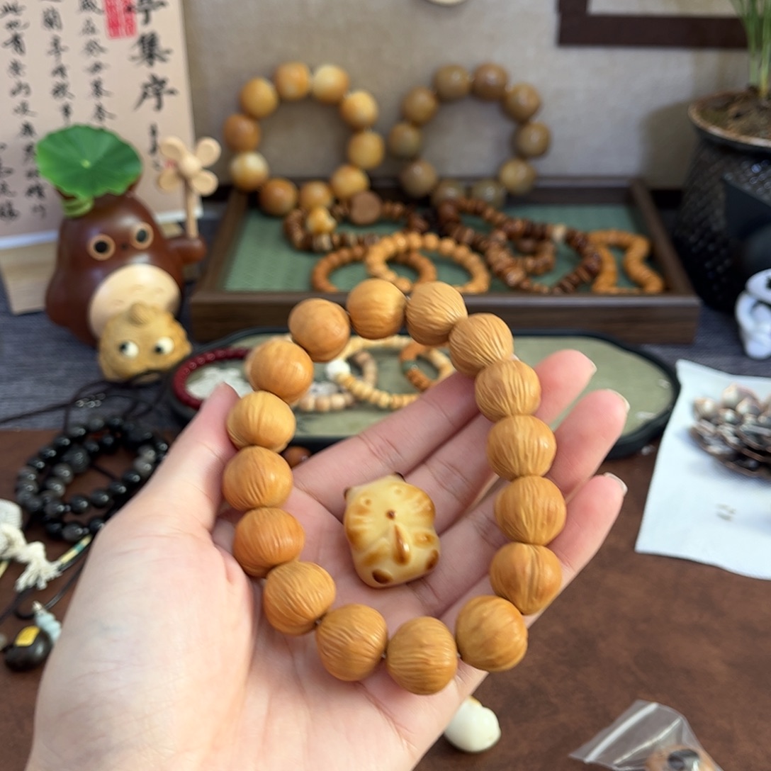 呜***）手串猴头核桃16屁桃➕仓鼠单圈