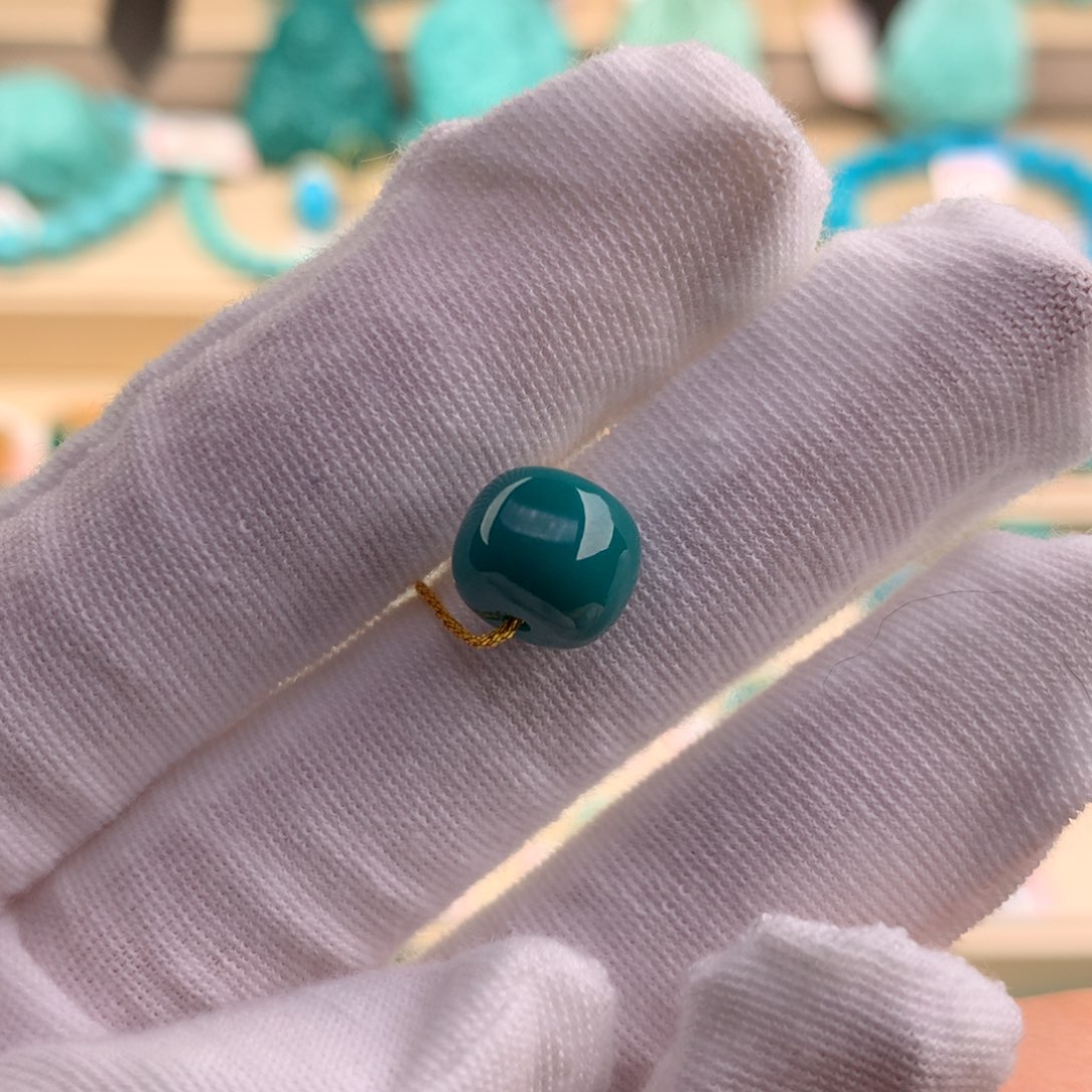 绿松石珠宝奇石未镶嵌9.5*8.1mm