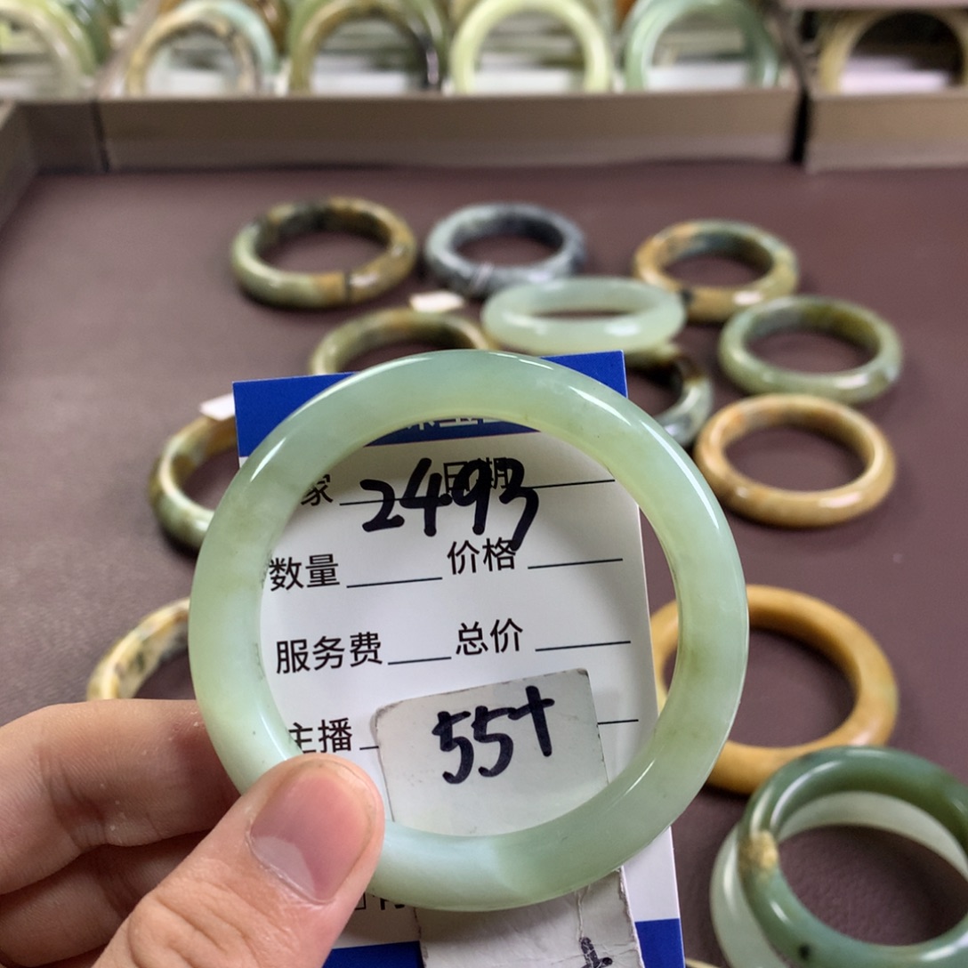 蛇纹石玉未镶嵌手镯2493
