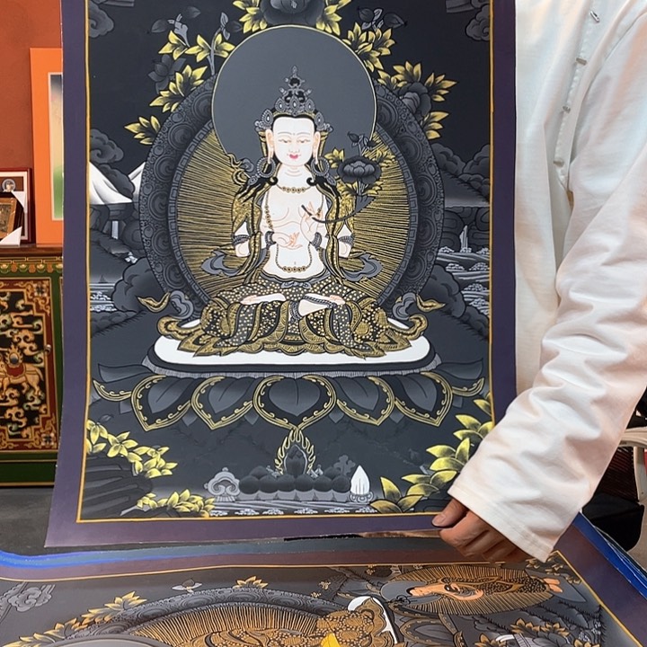 装裱画40×60大势至纯手绘