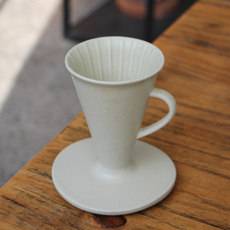 领感LINGGAN志野烧咖啡V30滤杯冲杯陶瓷款1人份手绘滤杯