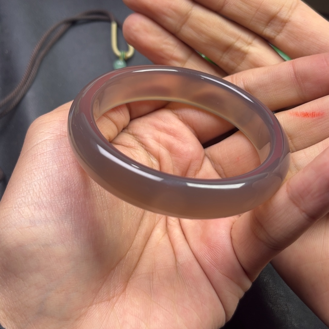 玛瑙/玉髓颈饰未镶嵌多样性钢板料玉髓冰紫手镯