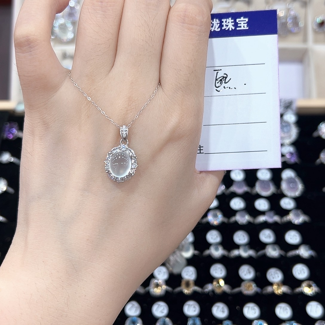 熙****银S925镶嵌戒指芙蓉石